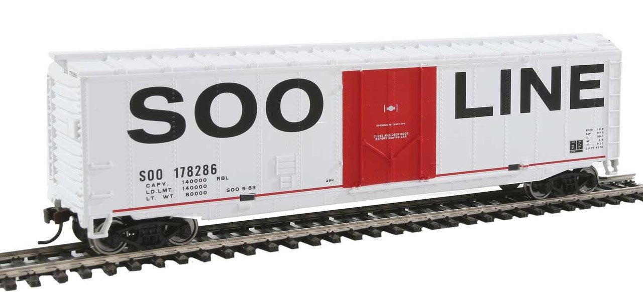 50' Plug-Door Boxcar - Ready to Run -- Soo Line – Trainparty.com