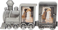 Train Photo Frame - 2 pc. Pewter Frame