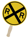 Railroad Crossing Hand Fan