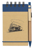 Recycled Train Notepad With Pen
