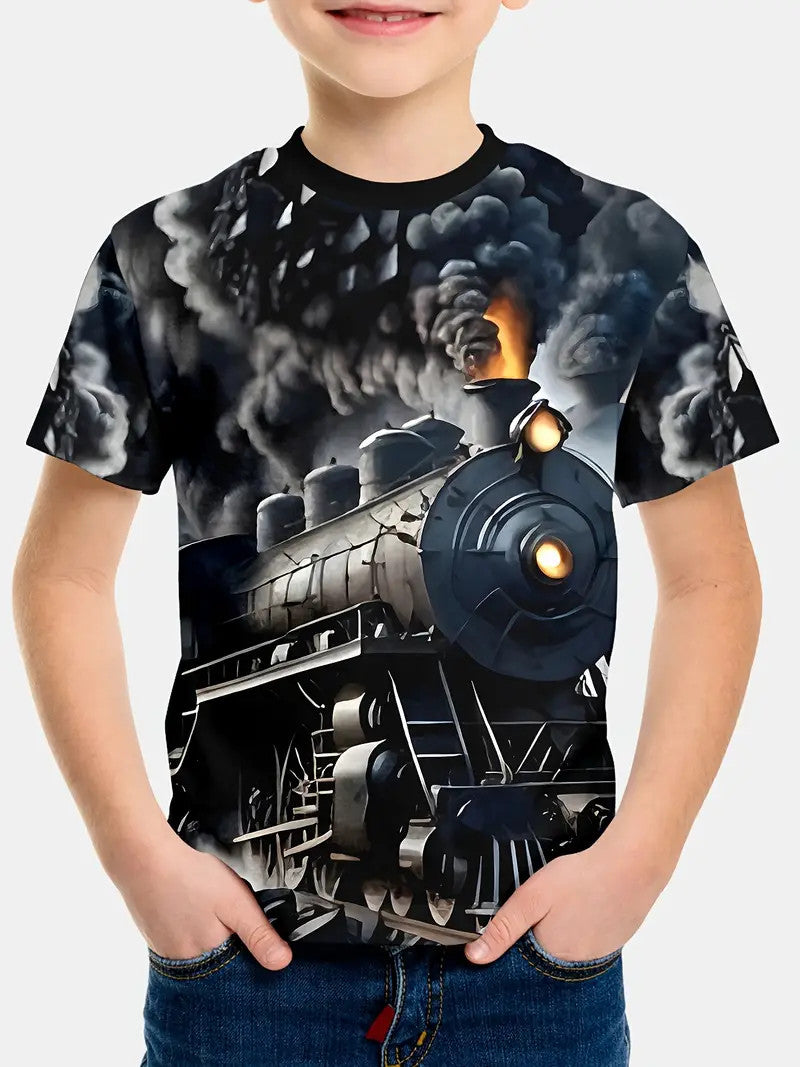 Vintage Steam Train Shirt Size 5-6