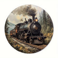 Metal Train Sign 8x8 "