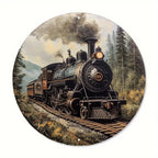 Metal Train Sign 8x8 "