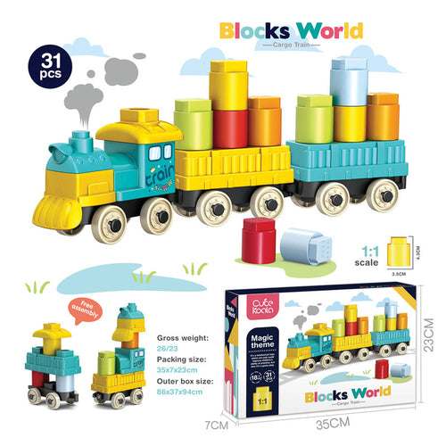 Blocks World Train Building Blocks 31pcs