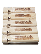 Mini Toot Wooden 2-Tone Train Whistle Pack of 10