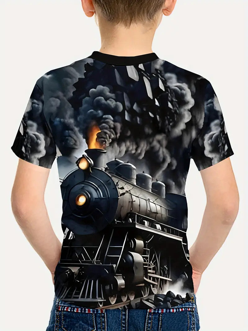 Vintage Steam Train Shirt Size 5-6