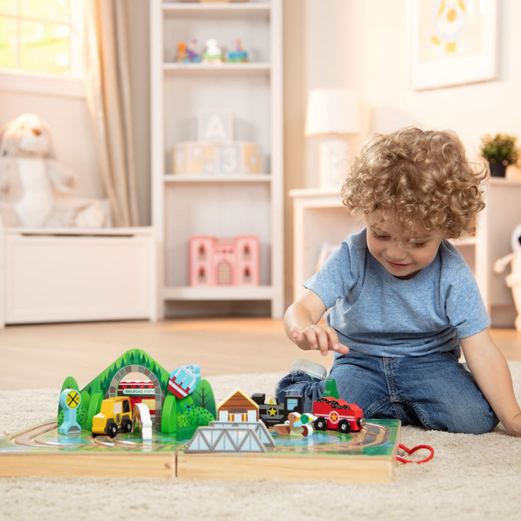 Take-Along  Wooden Railroad (17 pc)