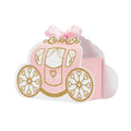 Pink And Gold Princess Carriage Favor Boxes 8ct