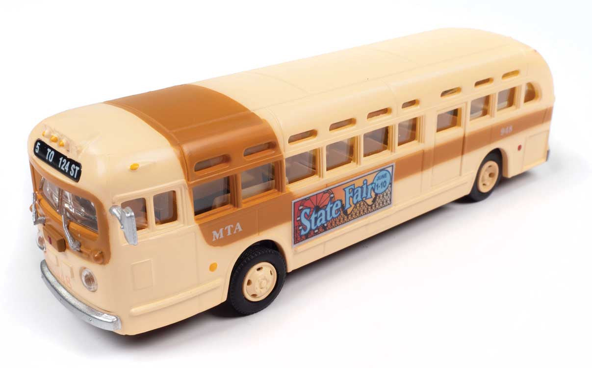 HO Scale GMC TDH3610 Transit Bus - Miami MTA (Cream, Ochre) - Assembled