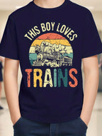 This Boy Loves Trains Shirt 3T-4T