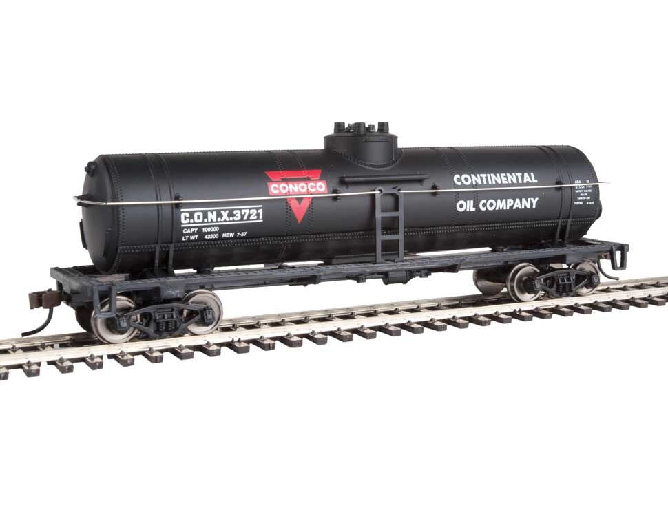 40' Tank Car - Ready to Run -- Conoco (black, red, white)