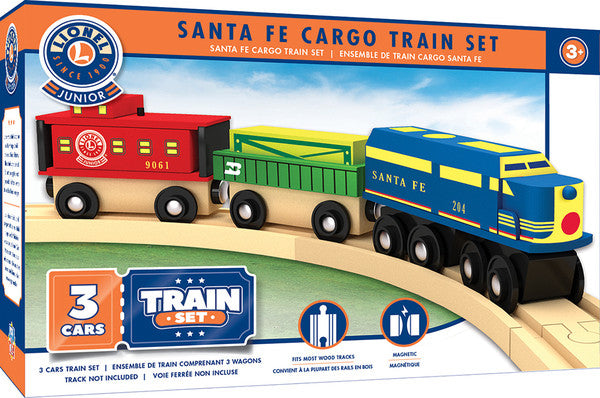 Lionel Santa Fe Engine and Cargo Wood Train Set