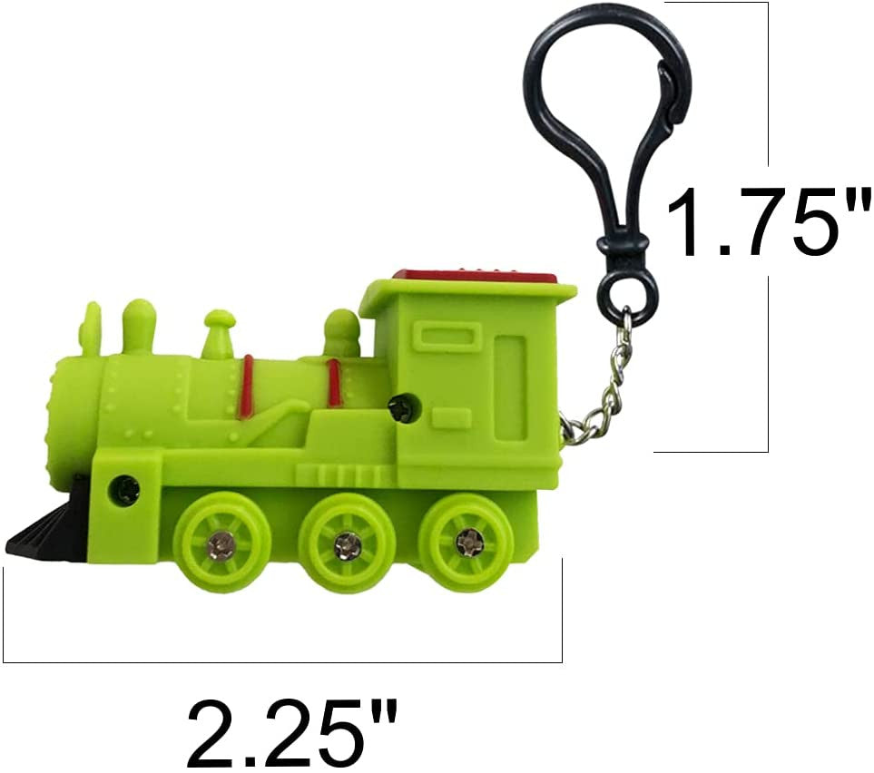 2" Light-Up Train Back Pack Clip With Sound 1ct