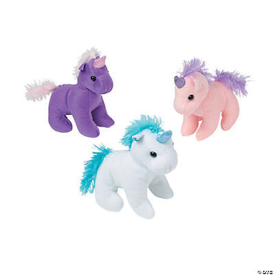 6" Stuffed Unicorn 1ct