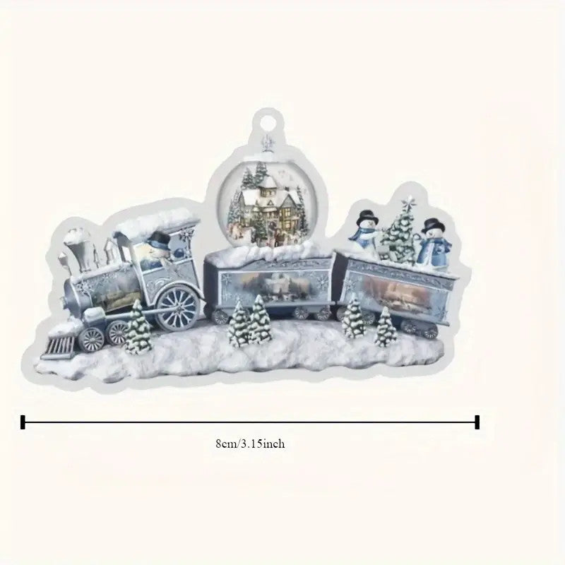 Acrylic Christmas Train Ornament