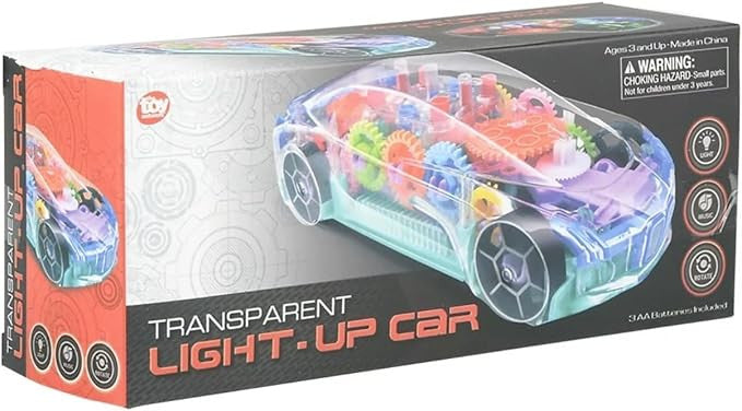 8" Light-Up Transparent Car