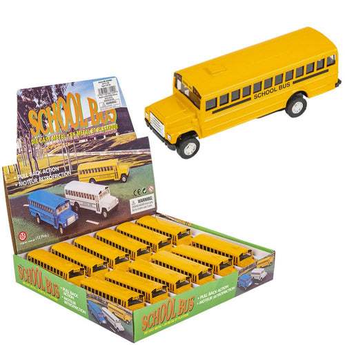 5" Die-Cast Pull Back School Bus 1pc
