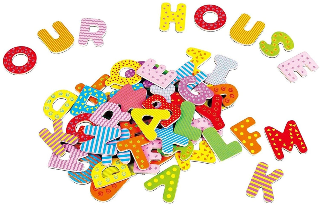Wooden Magnetic Alphabet Upper Case Letters (60pcs)