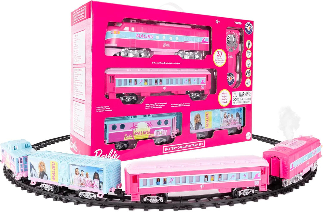 Barbie Malibu Express Battery Operated O-Gauge Train Set