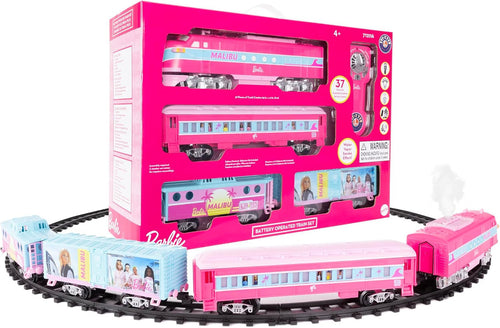 Barbie Malibu Express Battery Operated O-Gauge Train Set