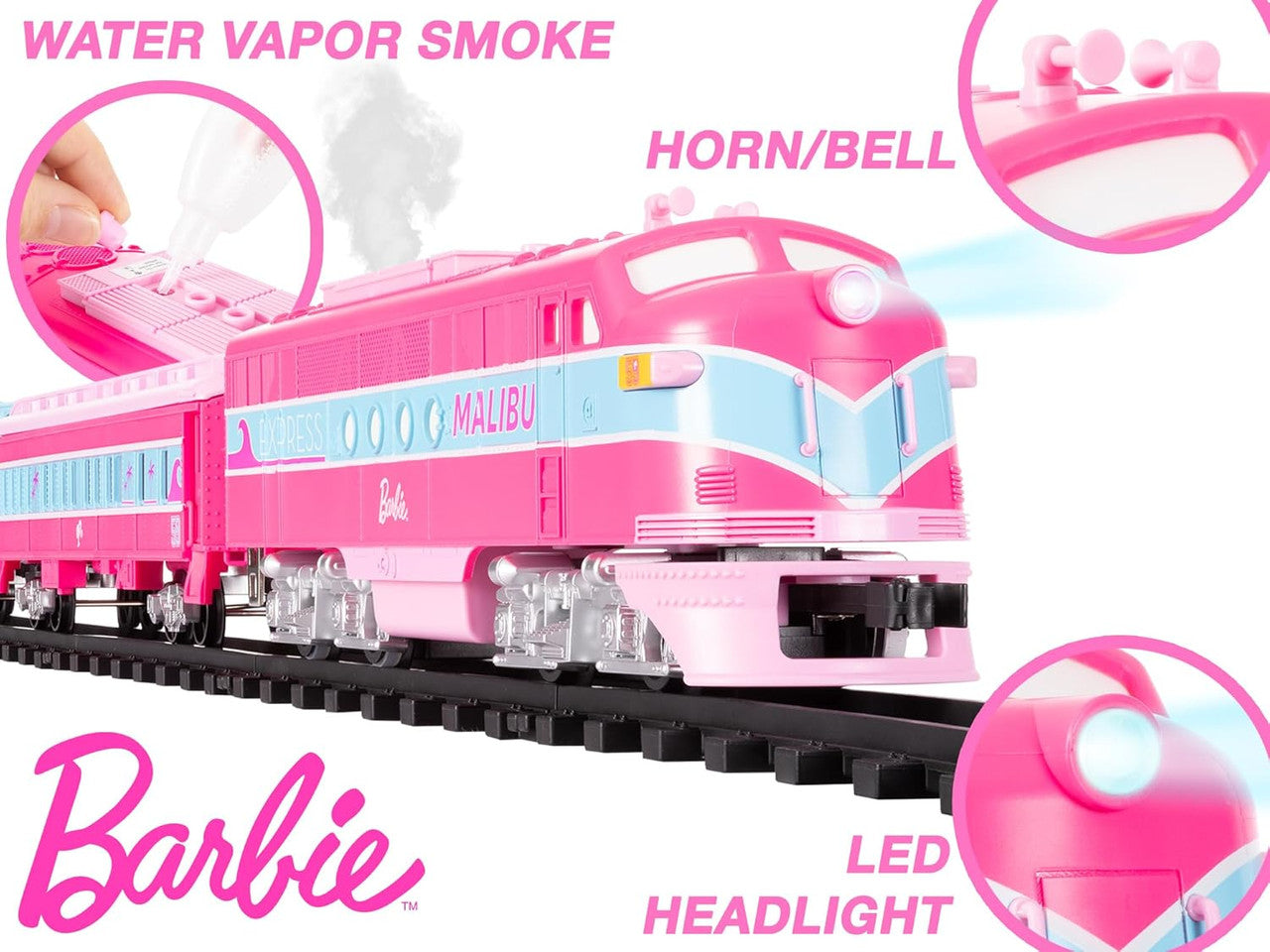 Barbie Malibu Express Battery Operated O-Gauge Train Set