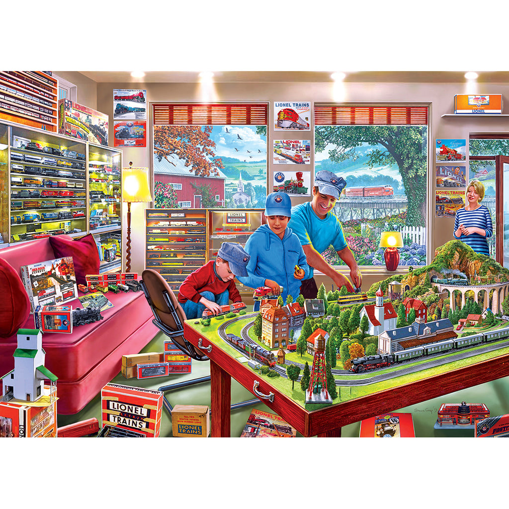 Lionel  Train- The Boy's Playroom-1000 Pc Jigsaw Puzzle
