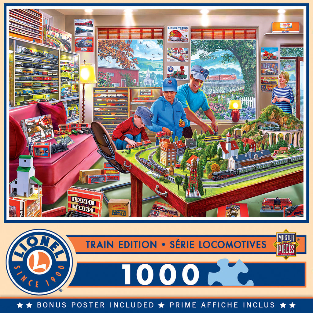 Lionel  Train- The Boy's Playroom-1000 Pc Jigsaw Puzzle