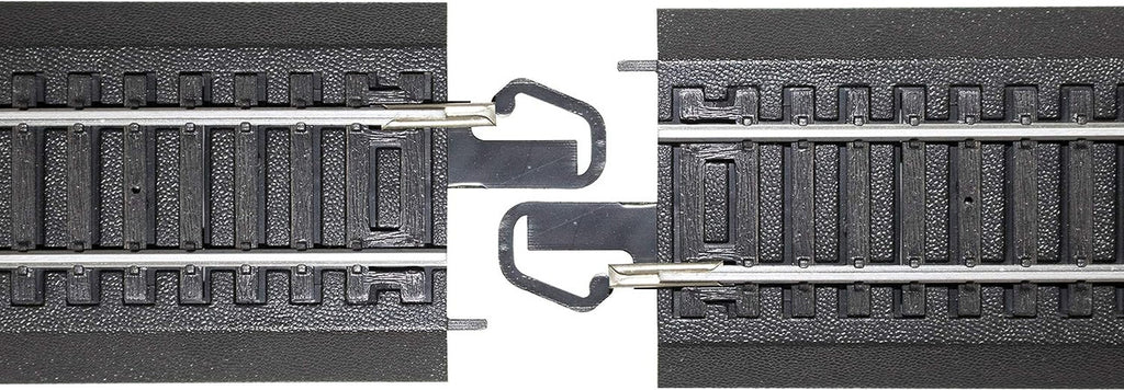 Bachmann Trains - Snap-Fit E-Z TRACK 9” STRAIGHT TRACK (4/card) - STEEL ALLOY Rail With Black Roadbed - HO Scale 