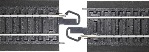 Bachmann Trains - Snap-Fit E-Z TRACK 9” STRAIGHT TRACK (4/card) - STEEL ALLOY Rail With Black Roadbed - HO Scale 