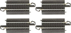 Bachmann Trains - Snap-Fit E-Z TRACK 3” STRAIGHT TRACK (4/card) - STEEL ALLOY Rail With Black Roadbed - HO Scale