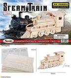 Steam Train 3D- Puzzle Wood Craft Construction Kit 72pc