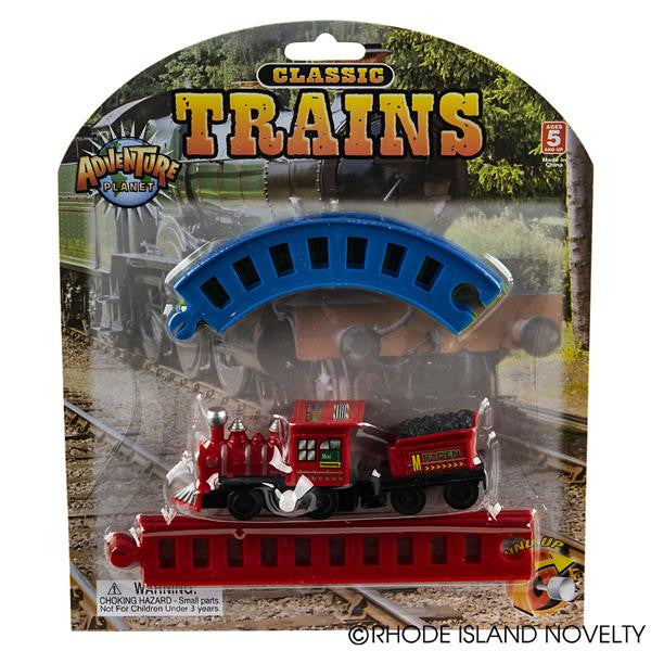 Mini Wind-up Loco with Track Set (8 pc)