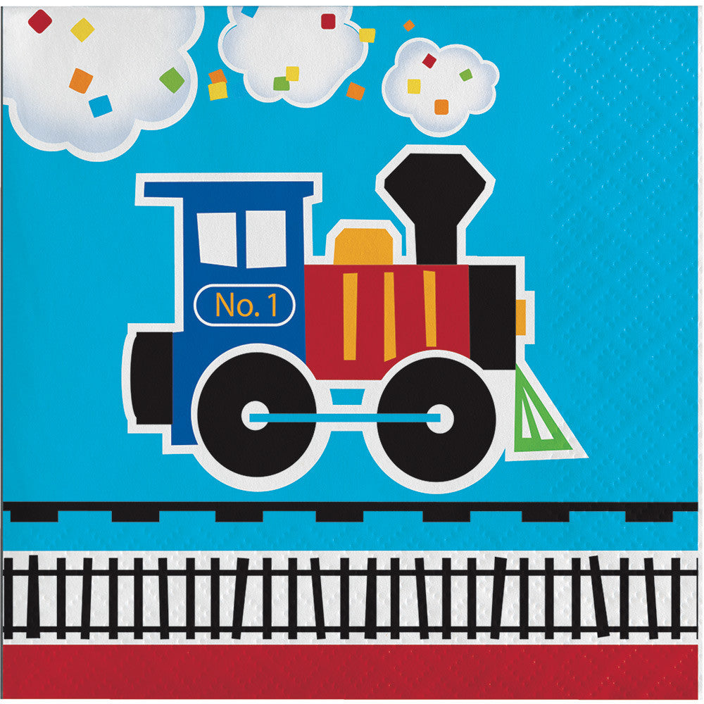 All Aboard Train Party Beverage Napkins (16 ct)