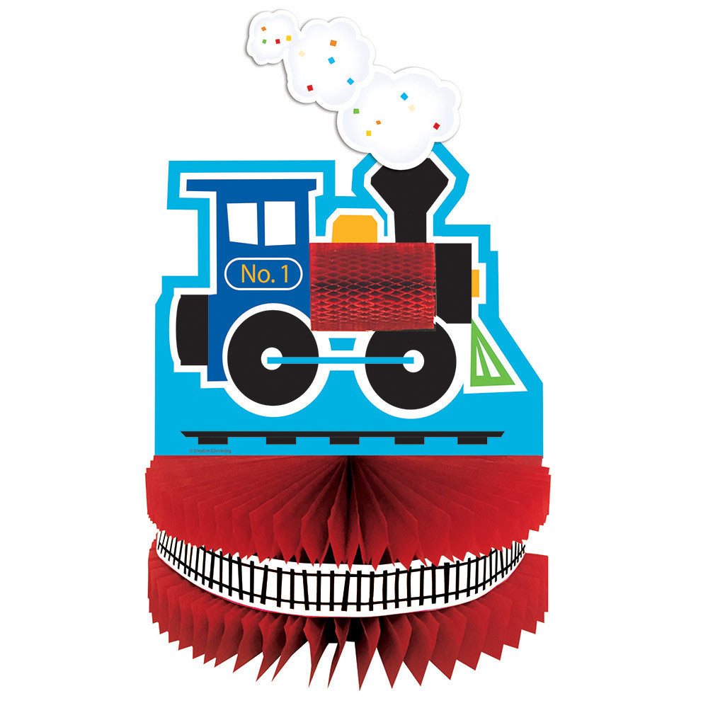 All Aboard Train Party Honeycomb Centerpiece