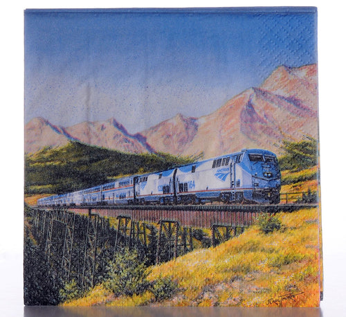 Amtrak Train Luncheon Napkins