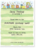 Birthday Express Train Invitation Cards