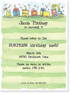 Birthday Express Train Invitation Cards