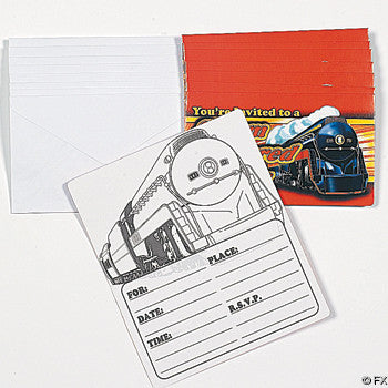 Classic Steam Train Invitation Cards