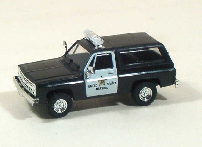 HO Scale Chevrolet Blazer - Emergency - Police Vehicles (Black/White)