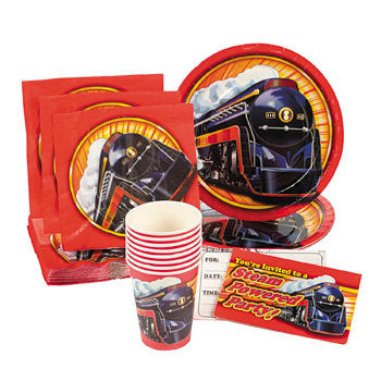 Classic Steam Train Deluxe Birthday Party Pack