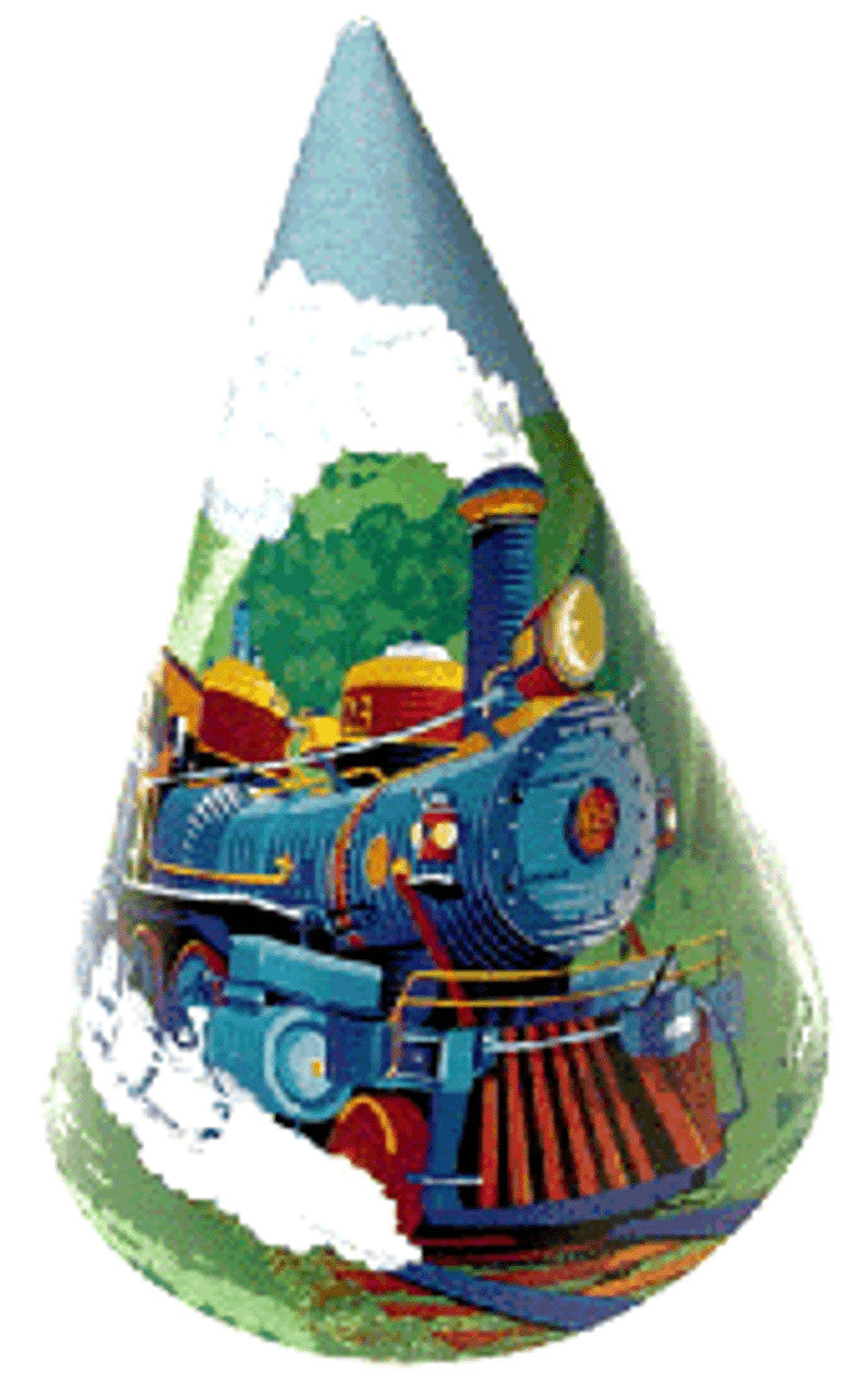 Express Train Party Cone Hats (8 ct)