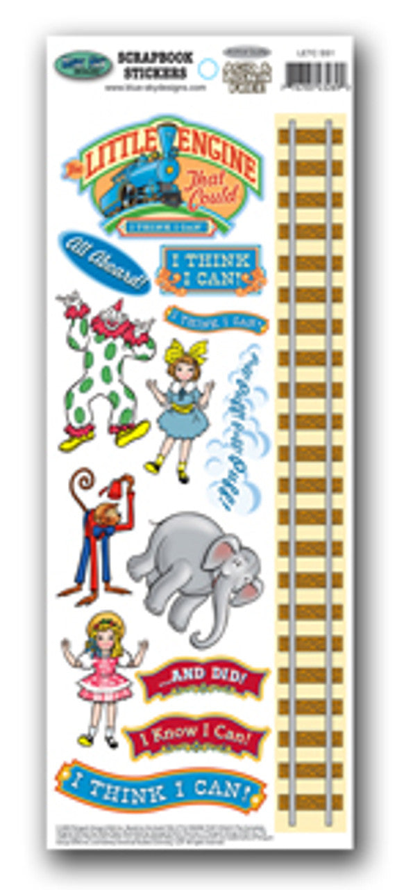 Little Engine That Could Scrapbook Sticker Sheet