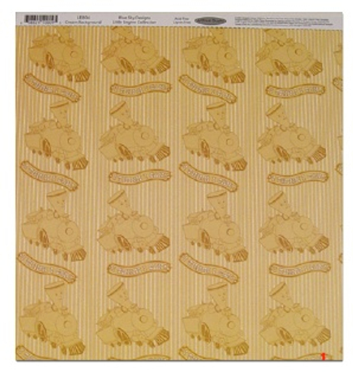 Little Engine That Could Cream Background Scrapbook Paper