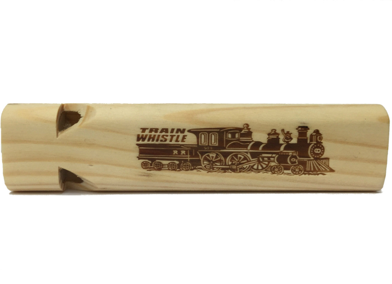 Mini Toot Wooden 2-Tone Train Whistle Pack of 10