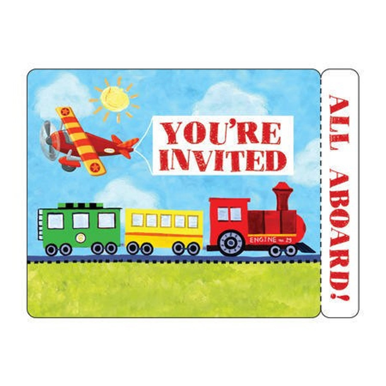 On the Go Transportation Party Invitations (8 ct)