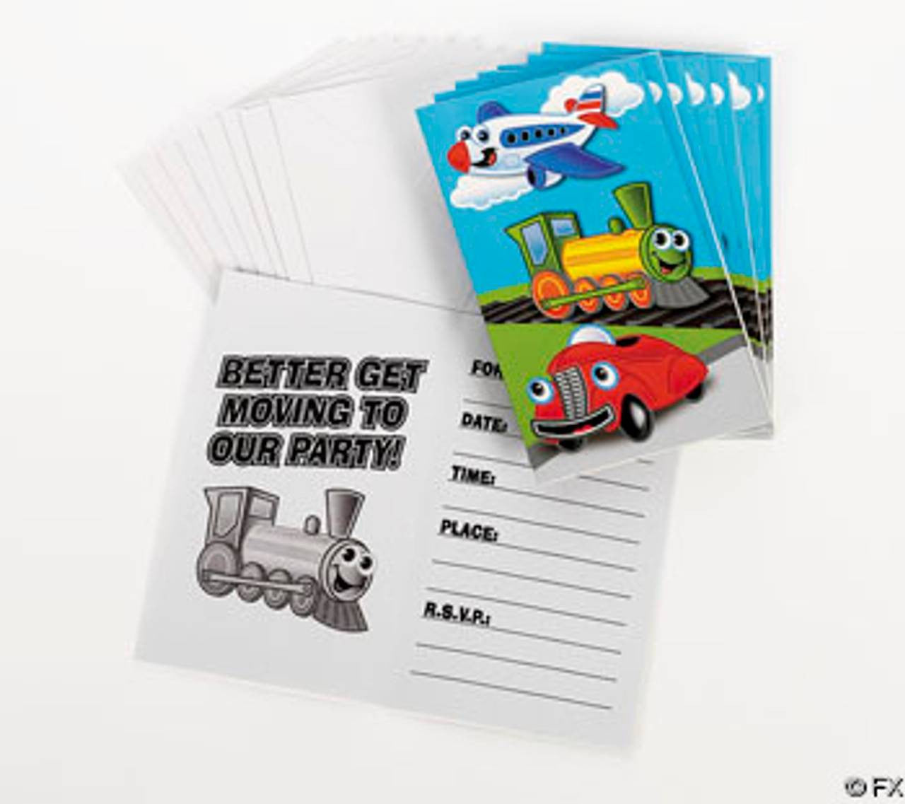Planes Trains and Autos Invitations