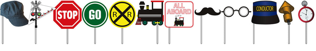 Railroad Crossing Trainparty Photo Props