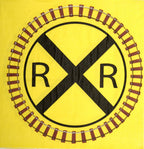 Railroad Crossing Train Party Luncheon Napkins (Folded)