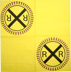 Railroad Crossing Train Party Luncheon Napkins (unFolded)