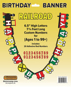 Railroad Crossing Train Party Letter Banner Package